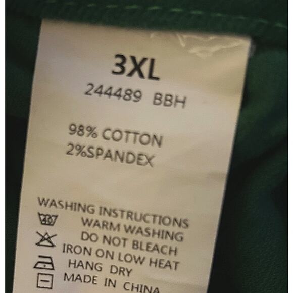 NWT Flamingo Corduroy Flared Leg High-Rise Two Button Stretch Pants 3XL 38X32 - Picture 7 of 7